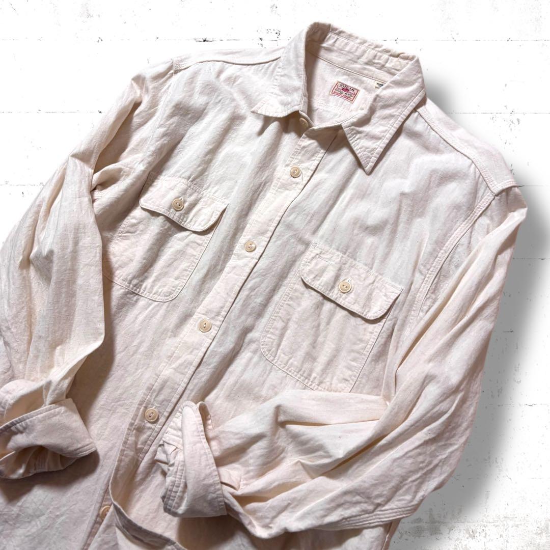美品　日本製　XLサイズ　Sugar Cane 長袖　シャンブレー　ワークシャツ