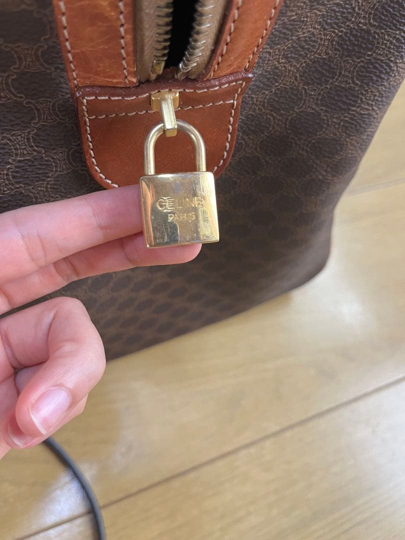 セリーヌ ボストンバッグ W49 マカダム柄 美品