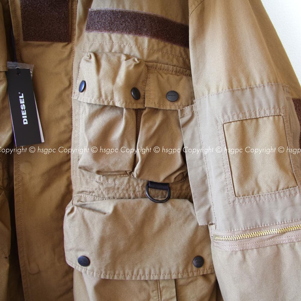 ディーゼル マルチポケット オーバーサイズ M65ブルゾン ミリタリージャケット