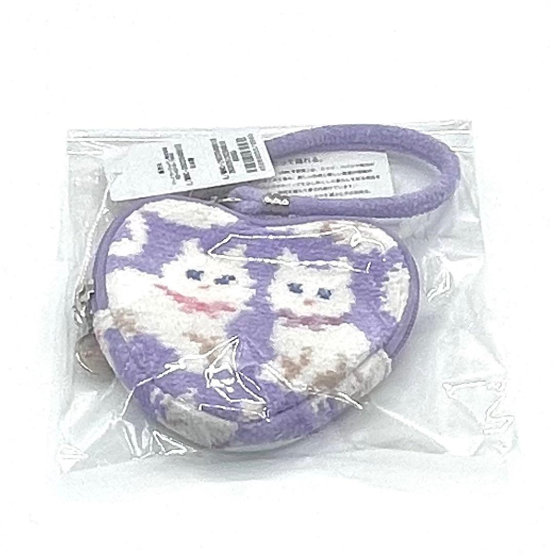 【新品未開封】FEILER フェイラー モフモフネコチャン ハート型ポーチ L