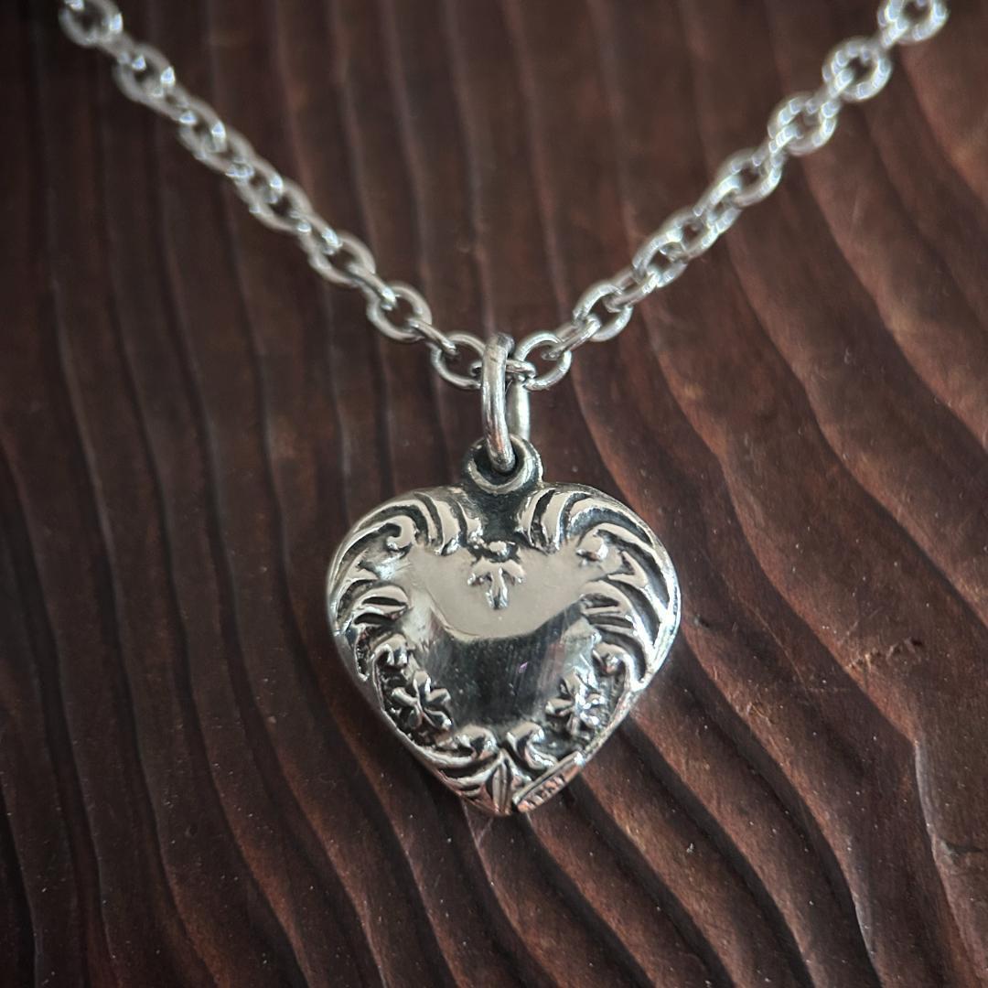 スウィートハートジュエリー　WW2　シルバー　エンジェル　リーフ　フラワー