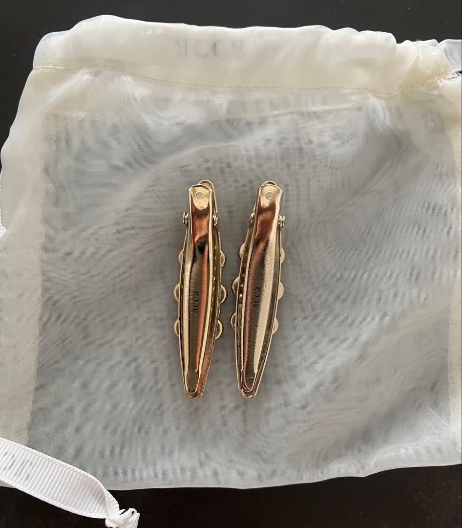 acca アッカ ベリー アーモンドクリップ グレージュ 2点セット