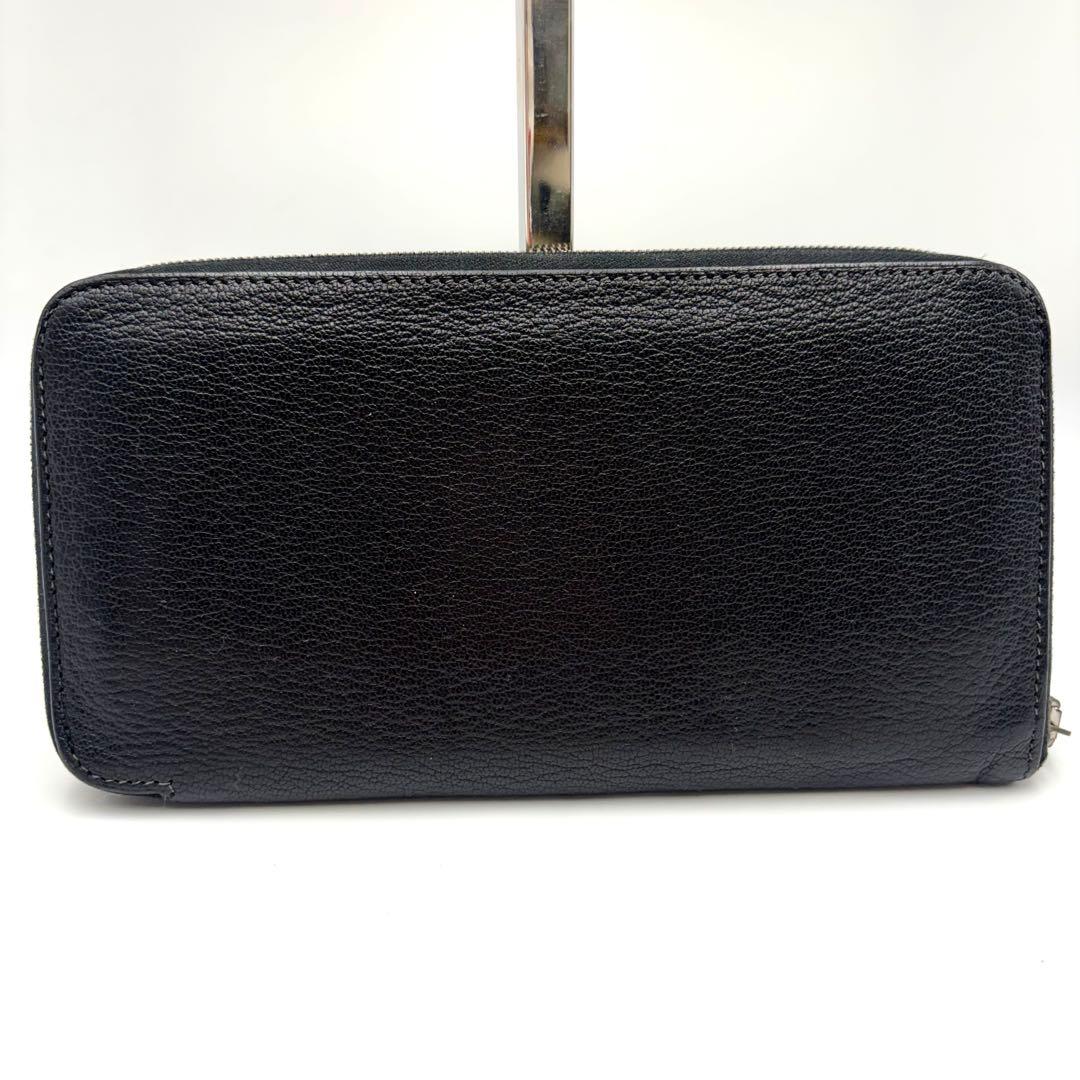 美品 HERMES エルメス オールレザー アザップロング ブラック
