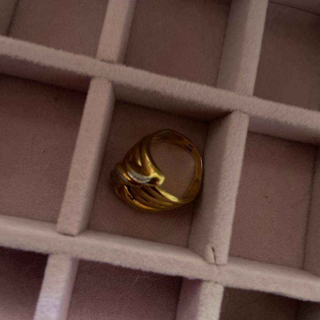 k18 pt900 幅広リング