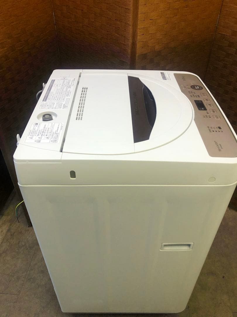Z026 SHARP 2021年 6￼K 洗濯機 ES-GE6E-T