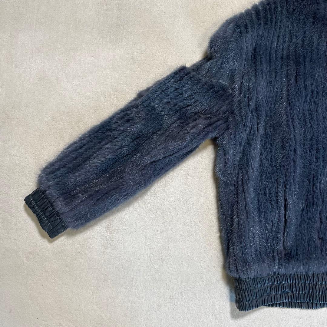 美品　SAGA MINK ジップアップ　ブルゾン　ジャケット　スウィングトップ