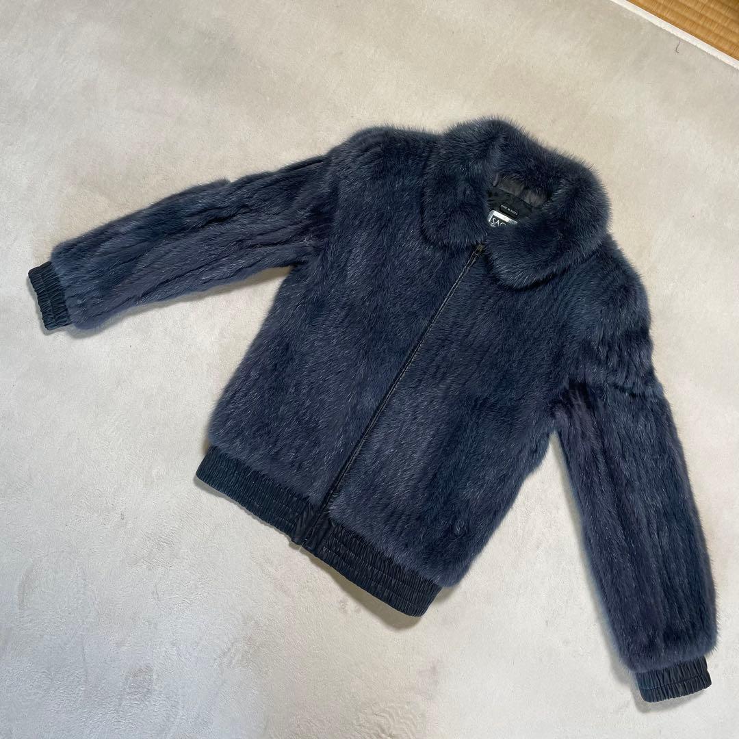 美品　SAGA MINK ジップアップ　ブルゾン　ジャケット　スウィングトップ
