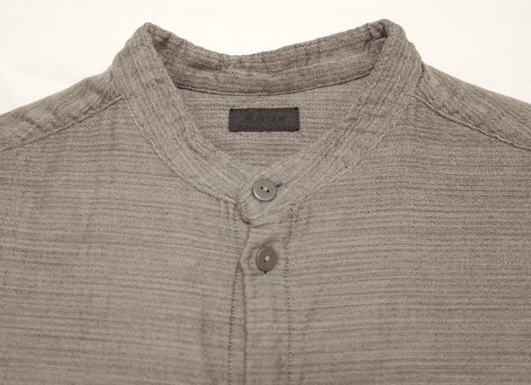 MITTAN 毛綿三重織シャツ 灰がさね サイズ2 ミッタン ミタン