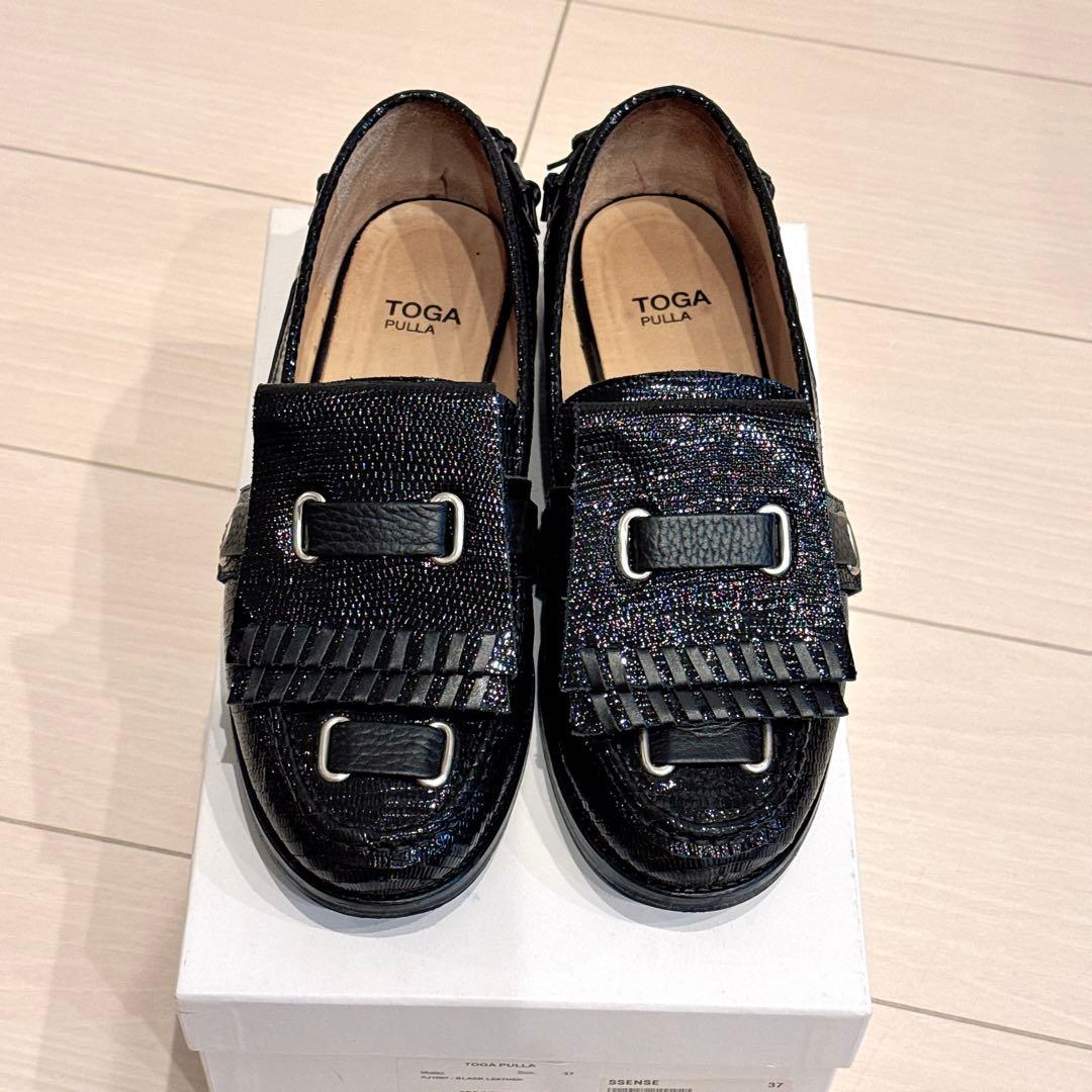 TOGA PULLA 黒 レザー タッセルローファー38