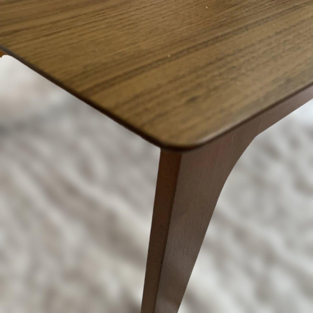 ニトリこたつ機能付き　長方形テーブル　ブラウン木目調木製こたつ シンプルデザイン