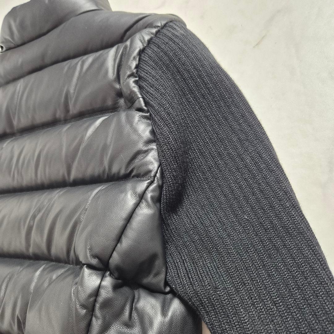 【美品】ハイストリート 羊革 ダウンジャケット ブラック M