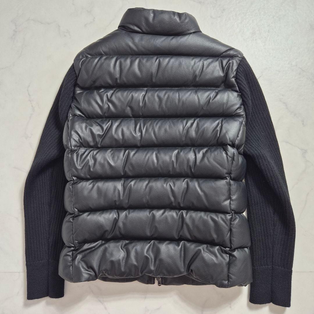 【美品】ハイストリート 羊革 ダウンジャケット ブラック M