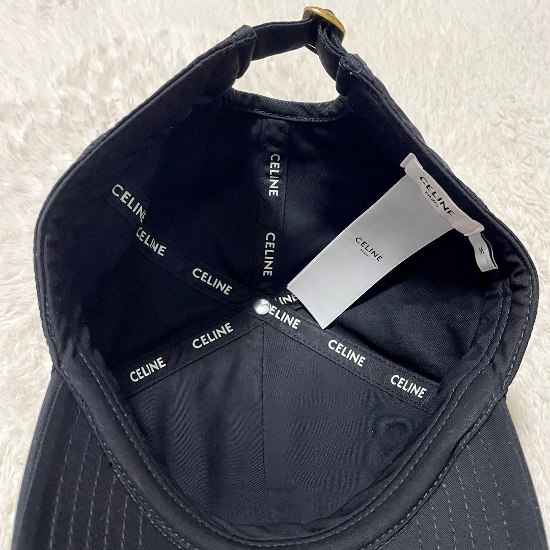 P*☾様 CELINE セリーヌ トリオンフ コットン ベースボールキャップ ブ