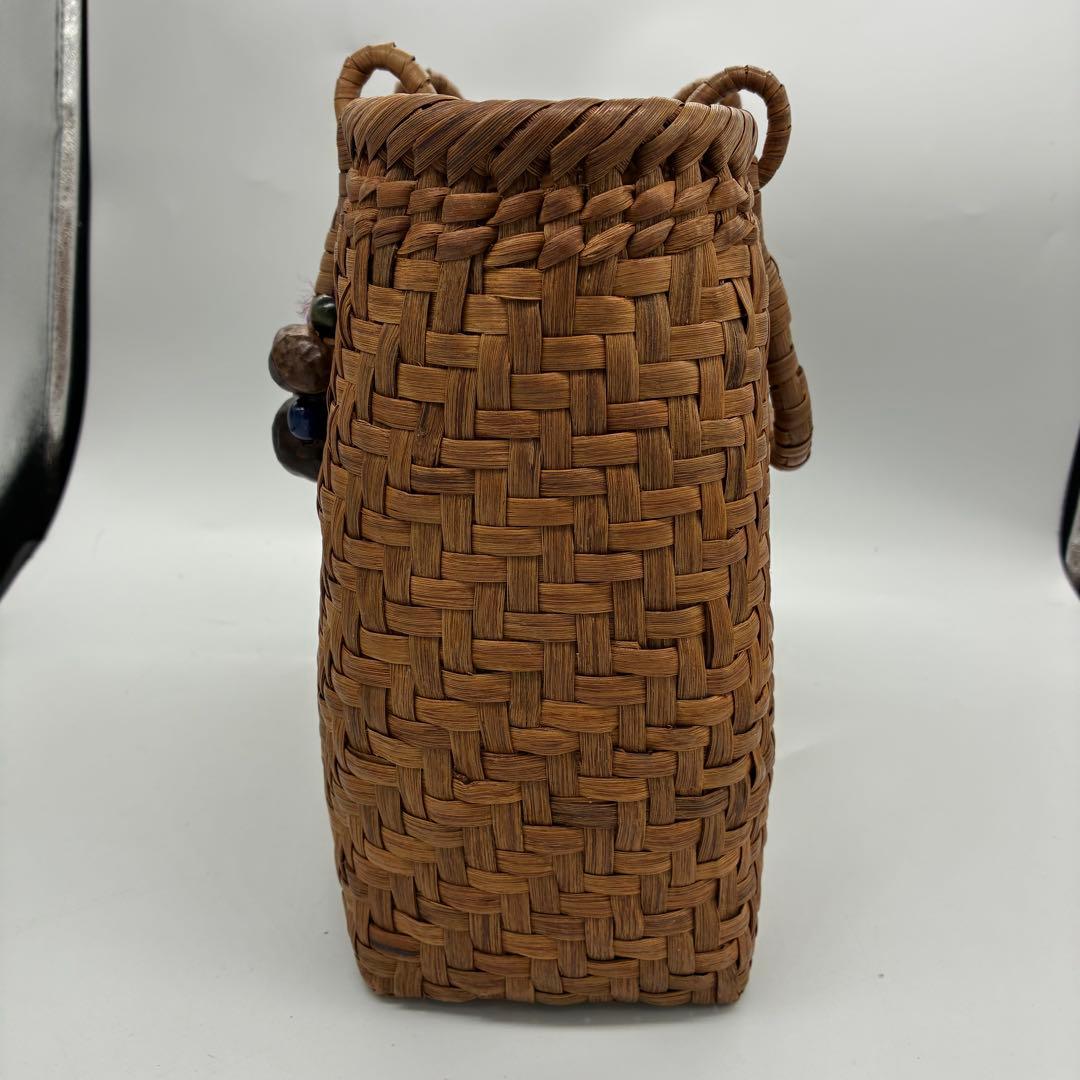 極美品】国産　山葡萄　カゴバッグ　トートバッグ　綱代編み