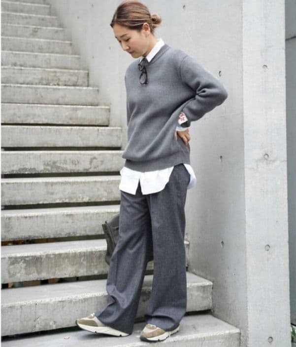 GOLDEN /ゴールデングース LOGO ニット ロゴ グレー