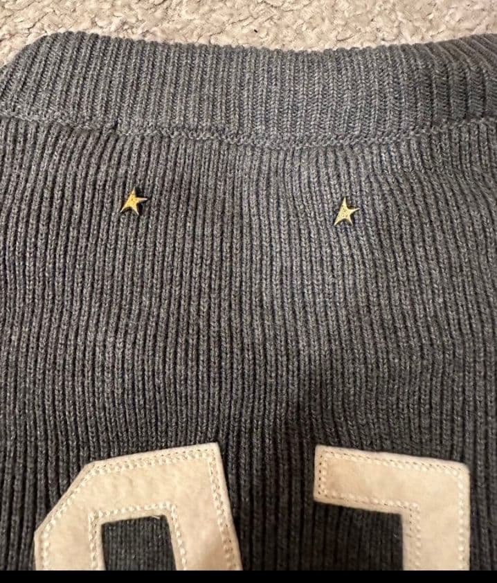 GOLDEN /ゴールデングース LOGO ニット ロゴ グレー