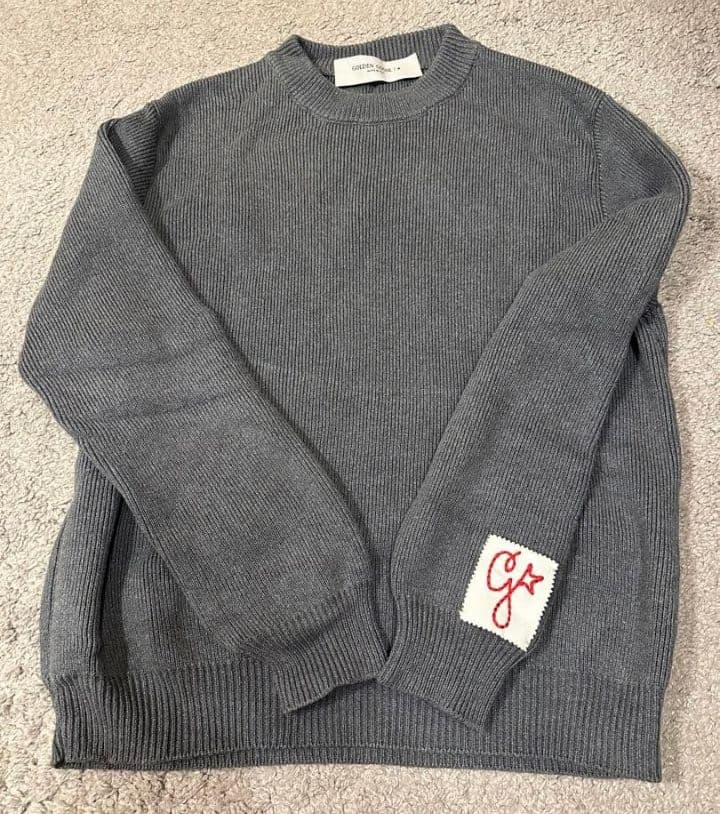 GOLDEN /ゴールデングース LOGO ニット ロゴ グレー