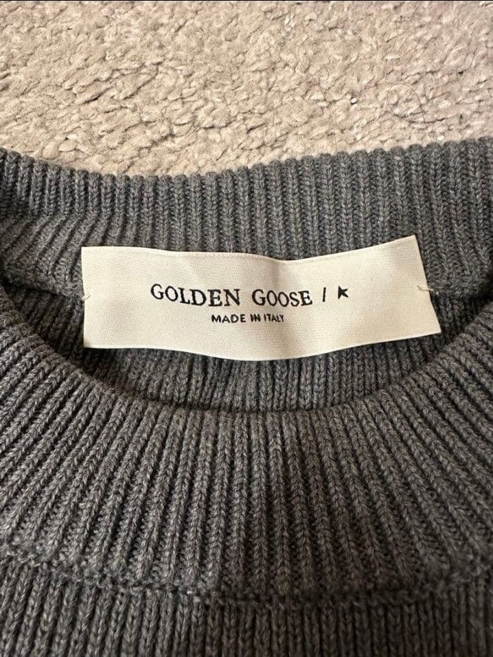 GOLDEN /ゴールデングース LOGO ニット ロゴ グレー