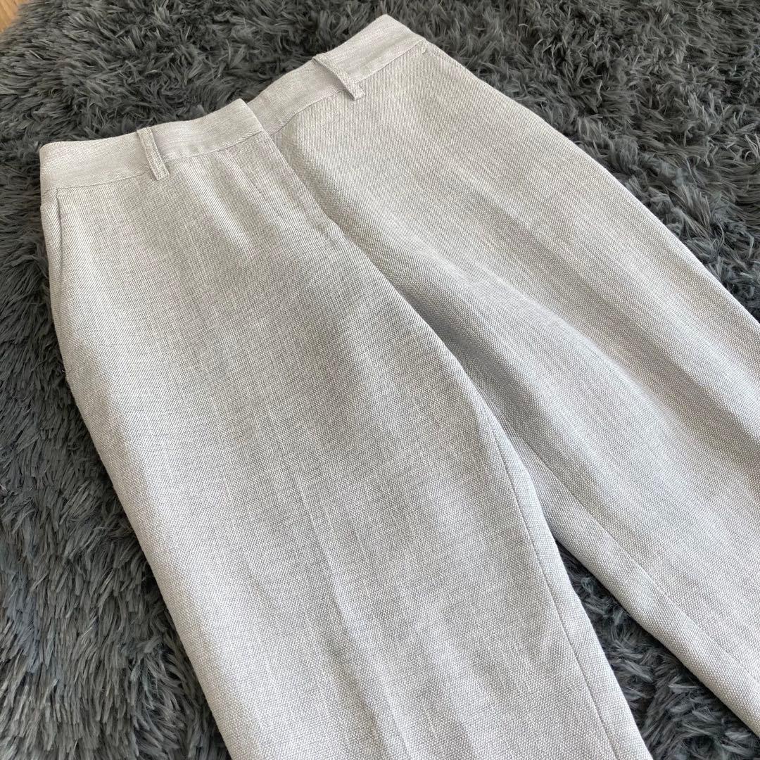 【美品】 ORIHICA RHYME ノーカラーパンツスーツ セットアップ XS