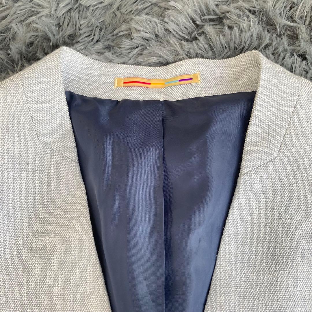 【美品】 ORIHICA RHYME ノーカラーパンツスーツ セットアップ XS