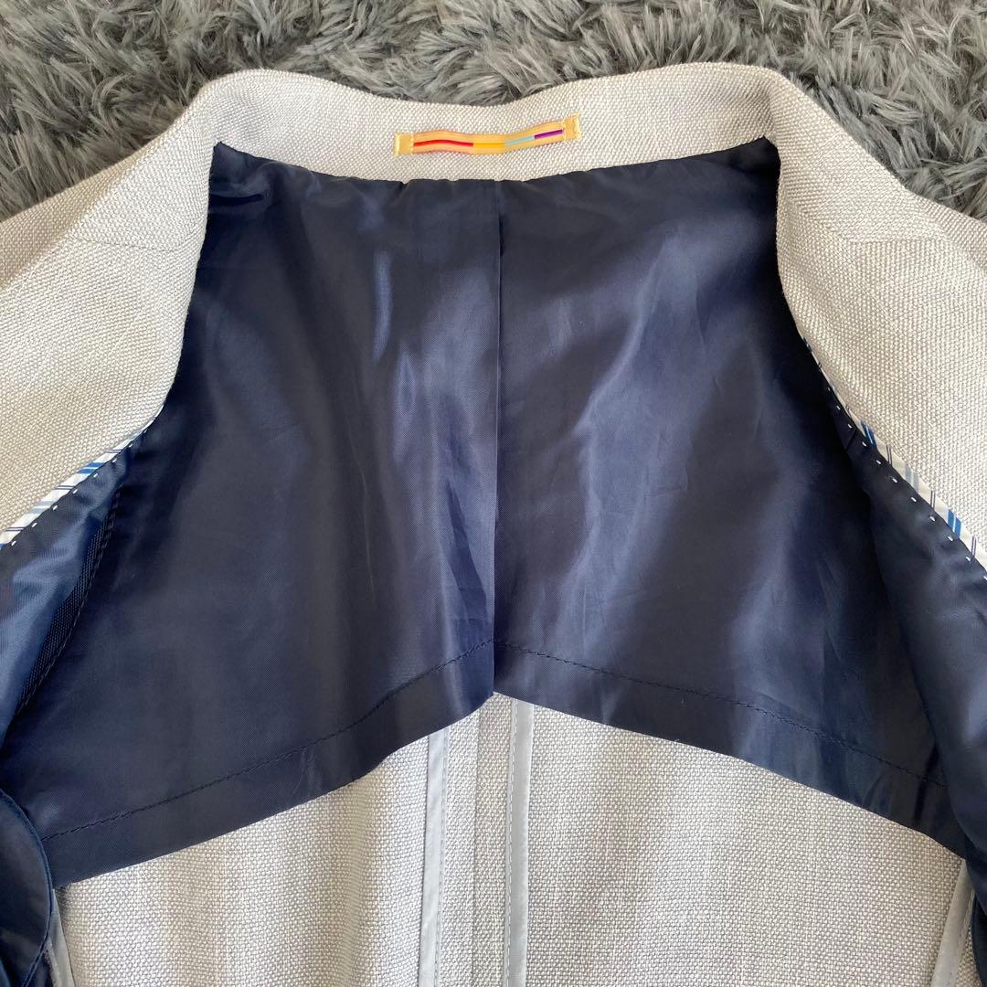 【美品】 ORIHICA RHYME ノーカラーパンツスーツ セットアップ XS