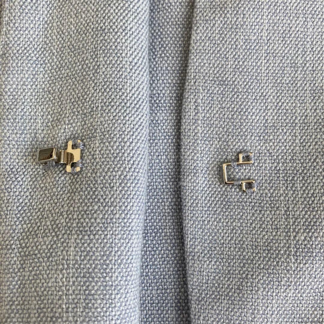 【美品】 ORIHICA RHYME ノーカラーパンツスーツ セットアップ XS