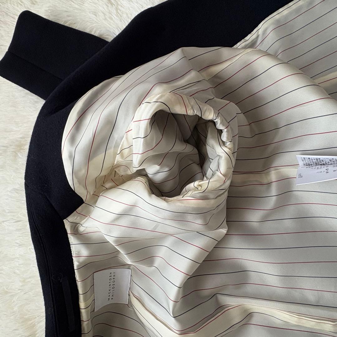 【大人気】マッキントッシュフィロソフィー☆チェスターコート ネイビー ウール M