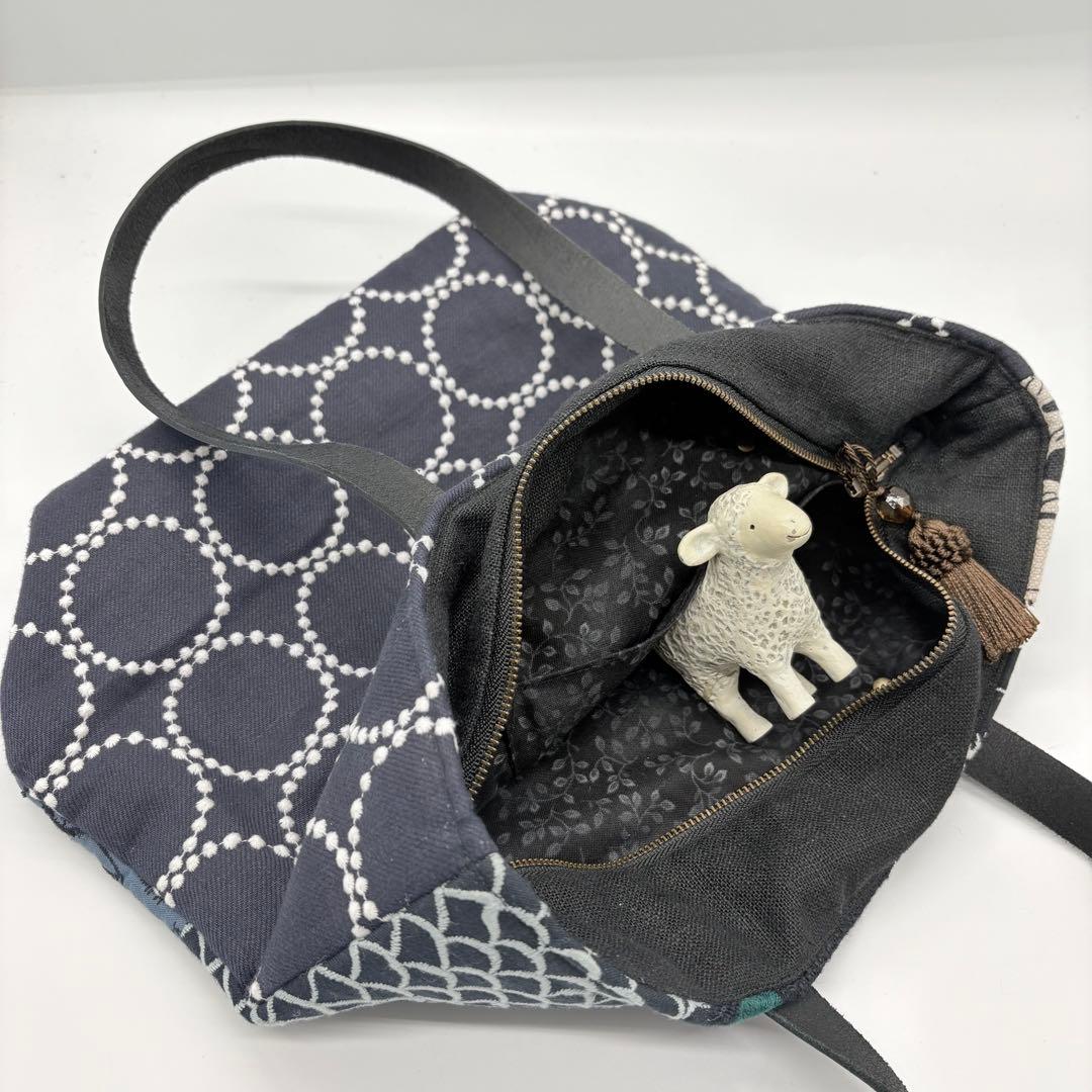 ミナペルホネン、ハンドメイド、パッチワークショルダーバッグ、トートバッグ