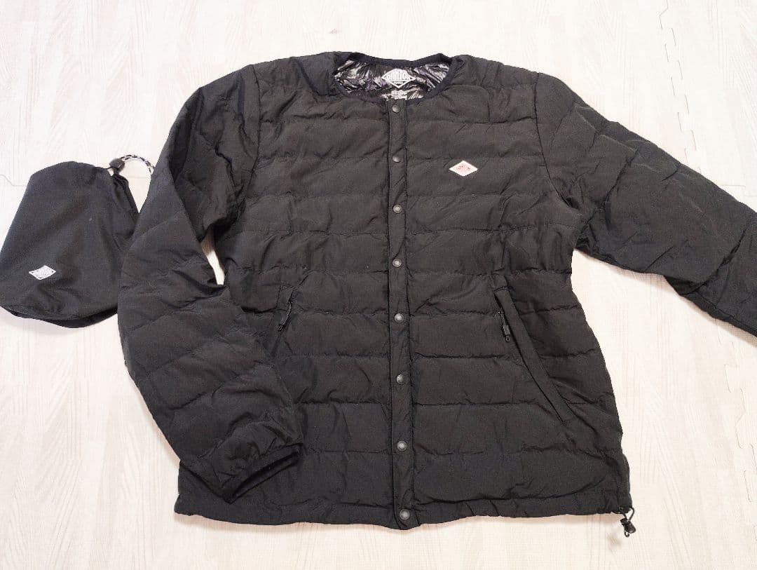 DANTON ダントン 袋付き 軽量ダウン 極暖で軽量 コンパクト 男女兼用 黒