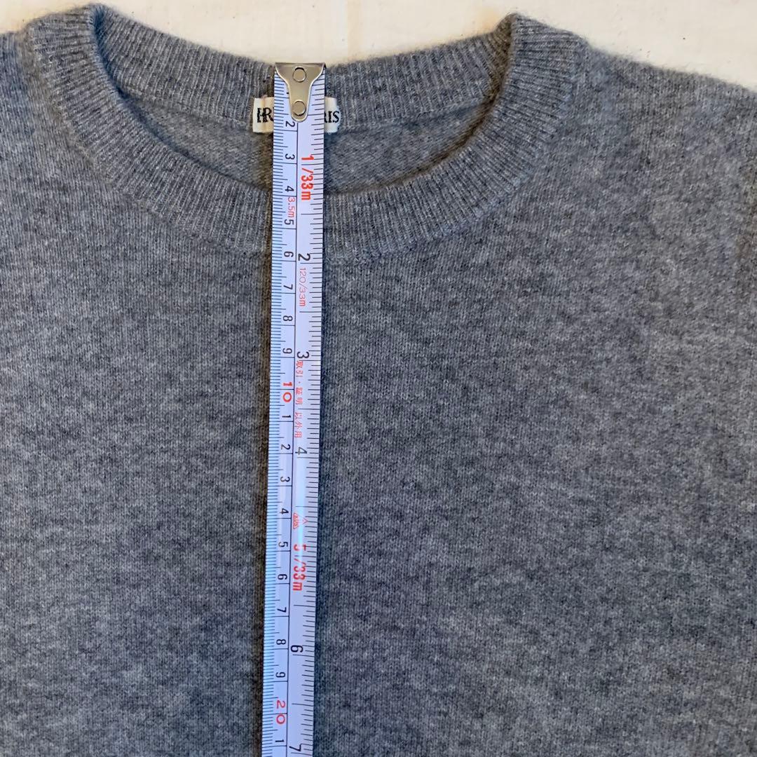 HERMESエルメス マルジェラ期クルーネックカシミヤグレー メランジニット