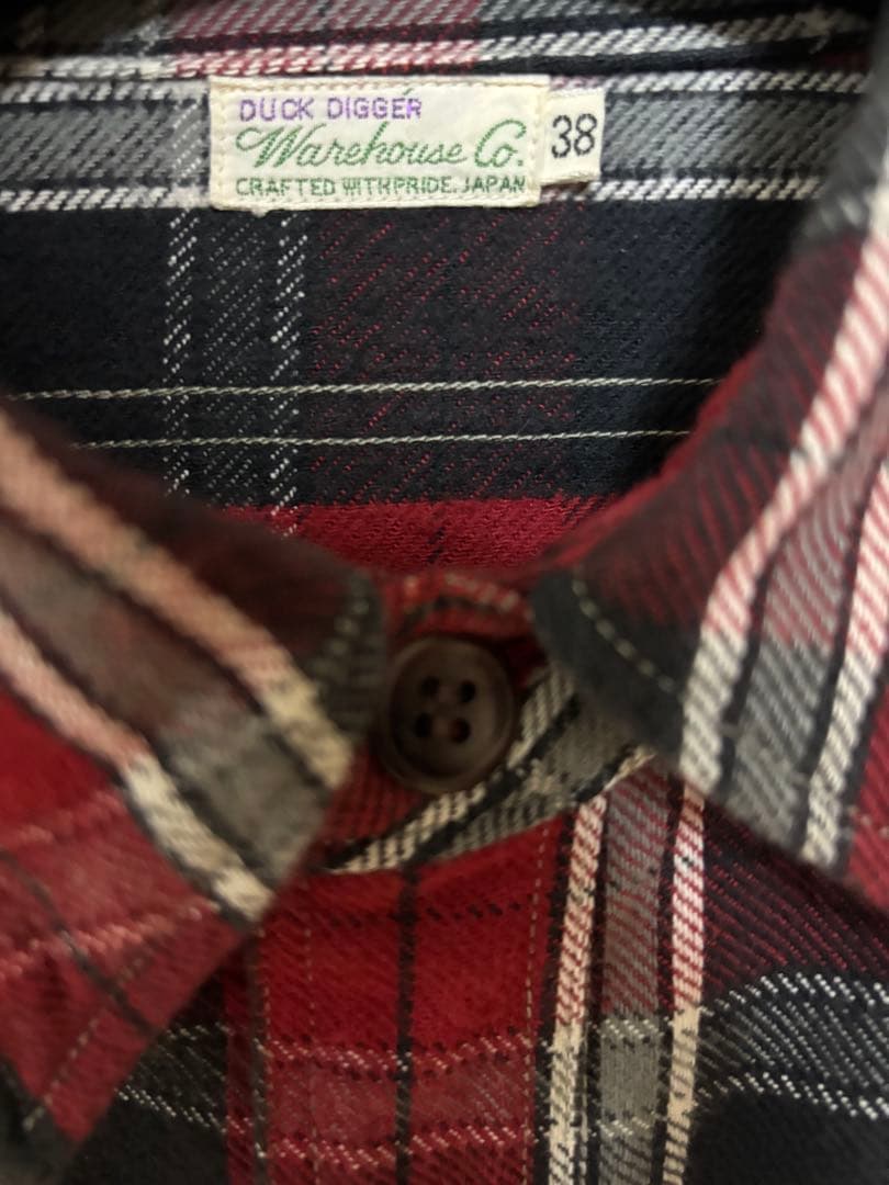 WAREHOUSE duck digger ネルシャツ 3022 38 アメカジ