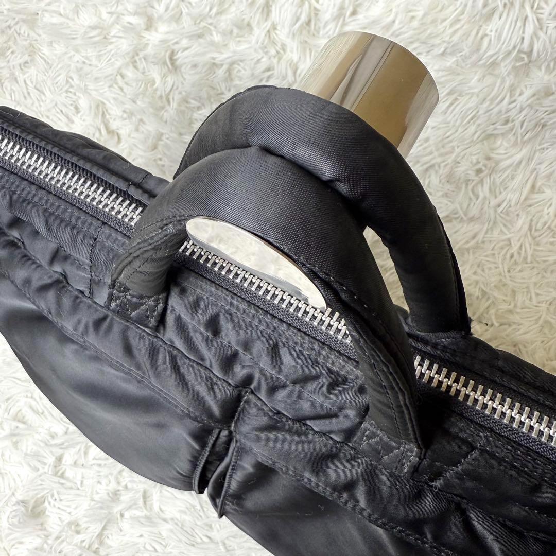 【美品】PORTERタンカー ショートヘルメットバッグ ブリーフケース A4 黒