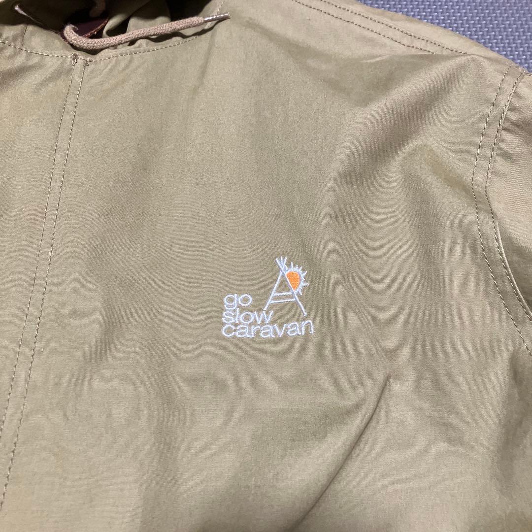 超美品 go slow caravan コードクロスパネル 刺繍 モッズコート