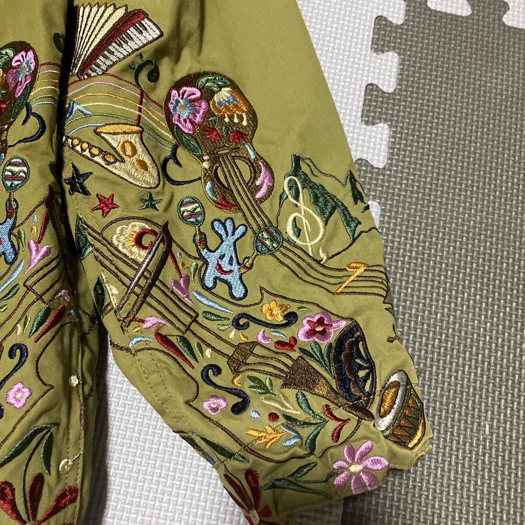 超美品 go slow caravan コードクロスパネル 刺繍 モッズコート