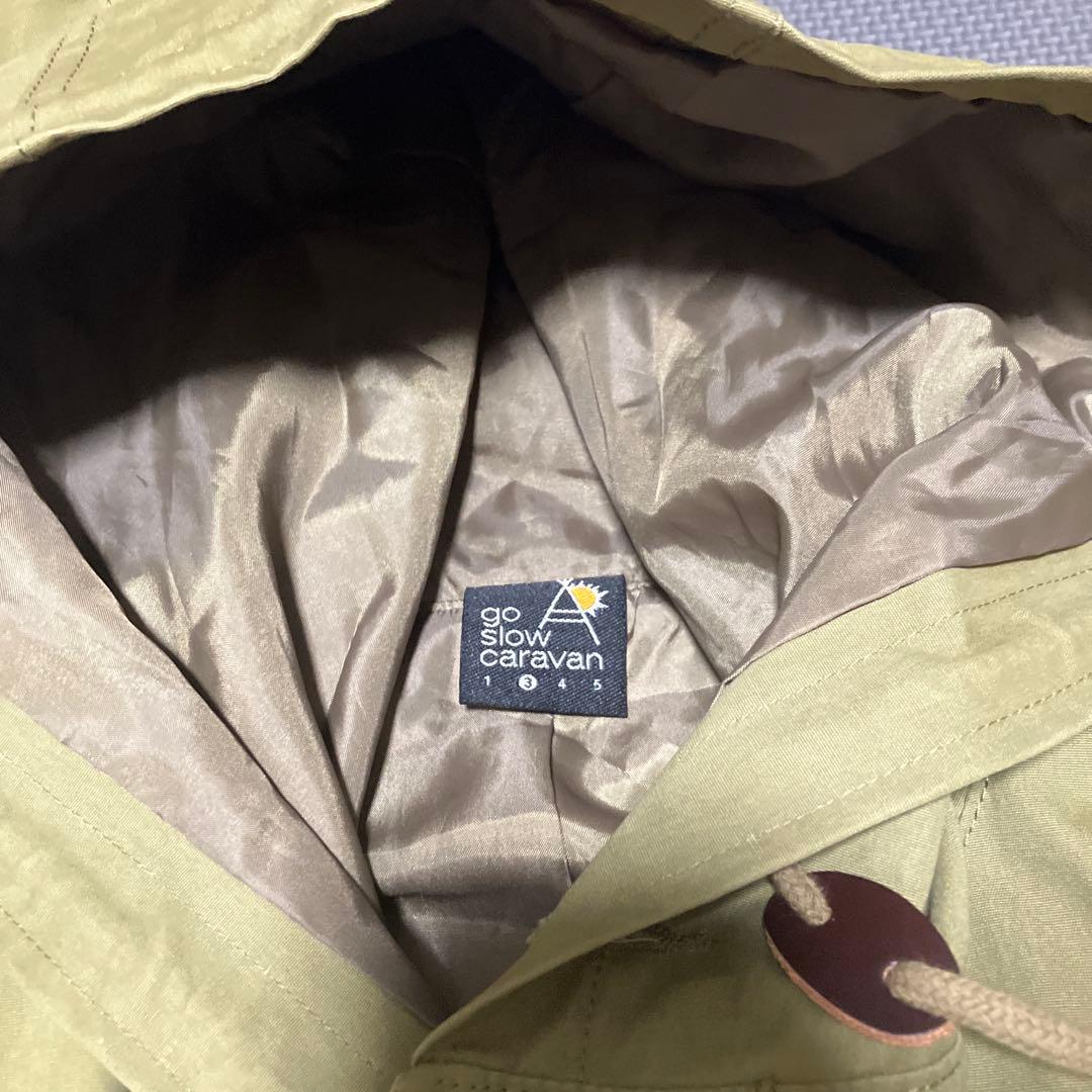 超美品 go slow caravan コードクロスパネル 刺繍 モッズコート