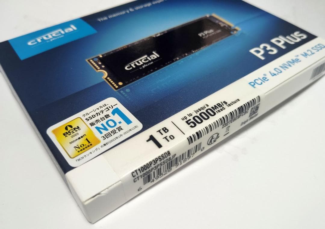 Crucial P3 Plus 1TB PCIe 4.0 NVMe 新品未開封