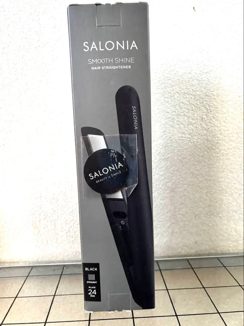 【最新】 SALONIA スムースシャインヘアストレートナー 24mm ブラック