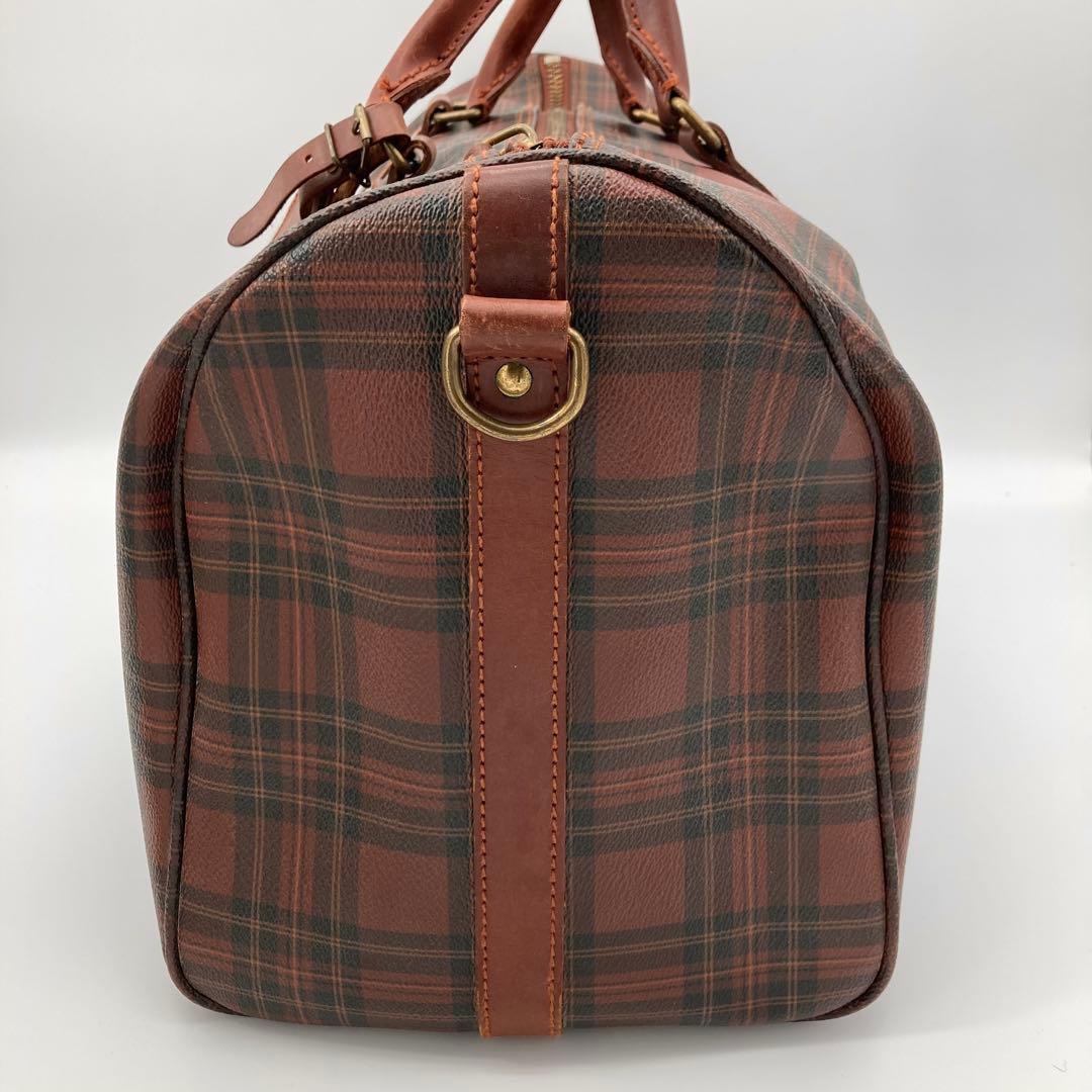 ポロラルフローレン ボストンバッグ チェック レアカラー 大容量 旅行 チェック
