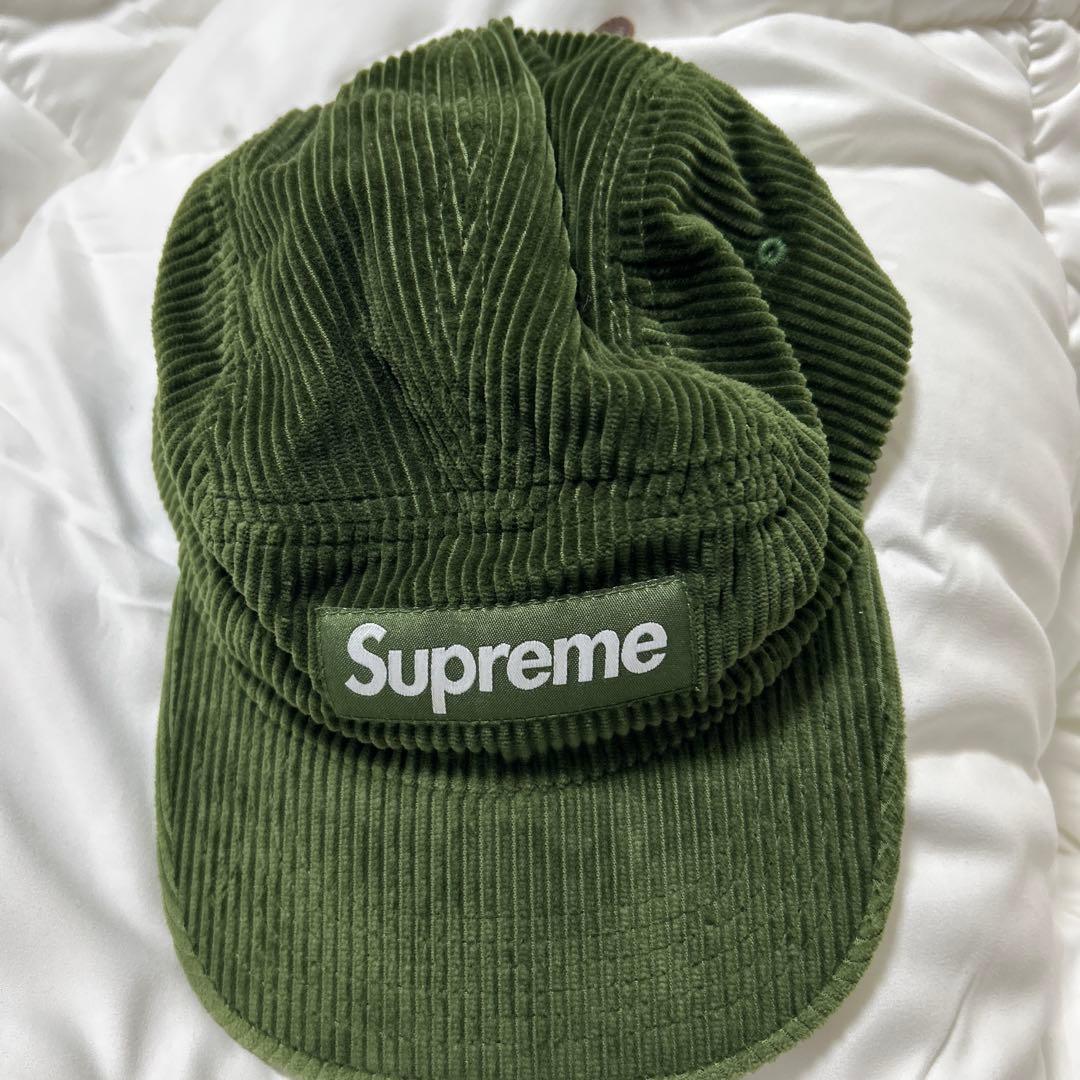 Supreme コーデュロイキャップ グリーン　緑
