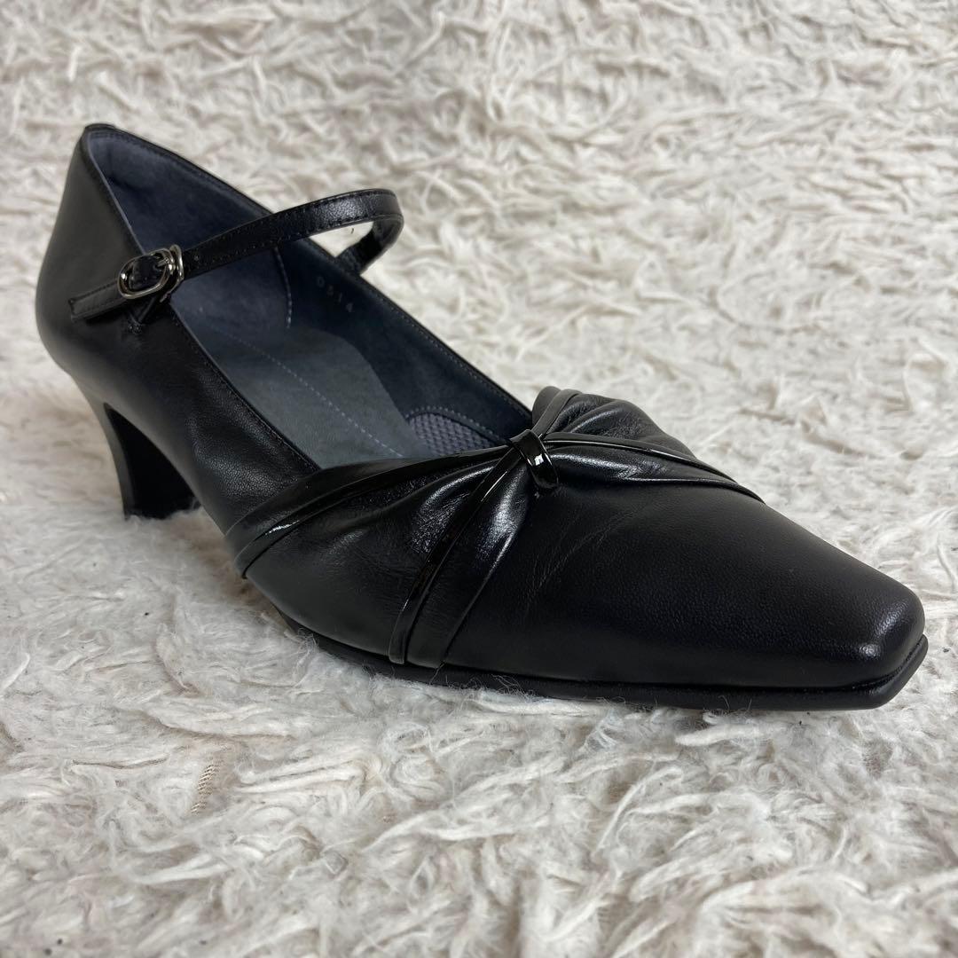 未使用品 pedala ペダラ ストラップ パンプス 23.0 EE 本革