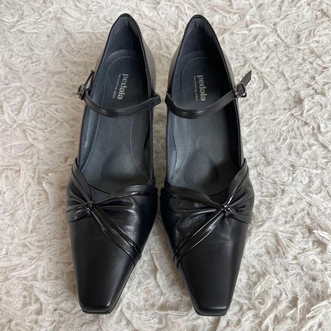未使用品 pedala ペダラ ストラップ パンプス 23.0 EE 本革