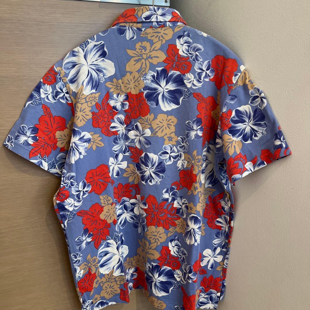 ETROメンズ花柄アロハ半袖ポロシャツ M美品