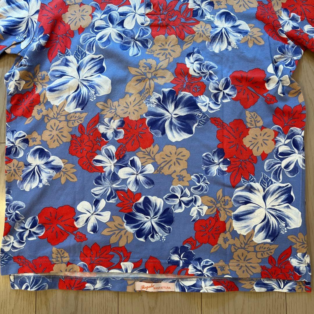 ETROメンズ花柄アロハ半袖ポロシャツ M美品