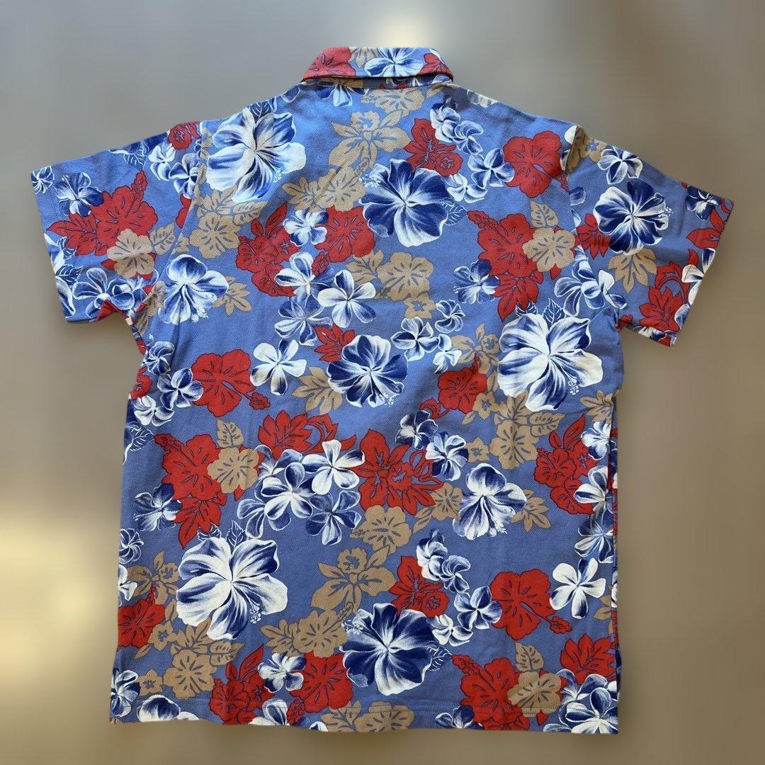 ETROメンズ花柄アロハ半袖ポロシャツ M美品