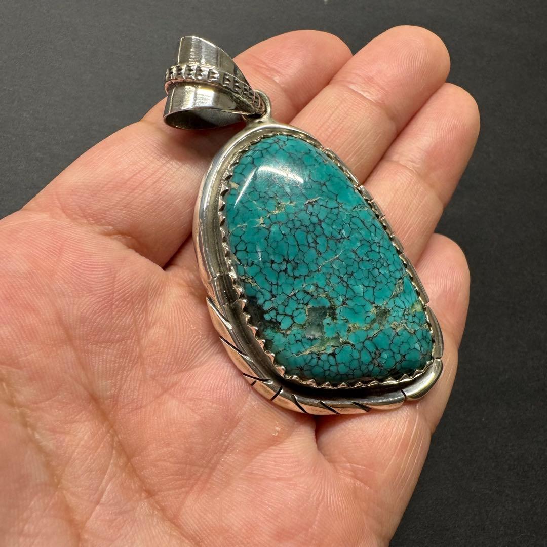 【80年代 巨大 ターコイズマウンテン】ネックレストップ