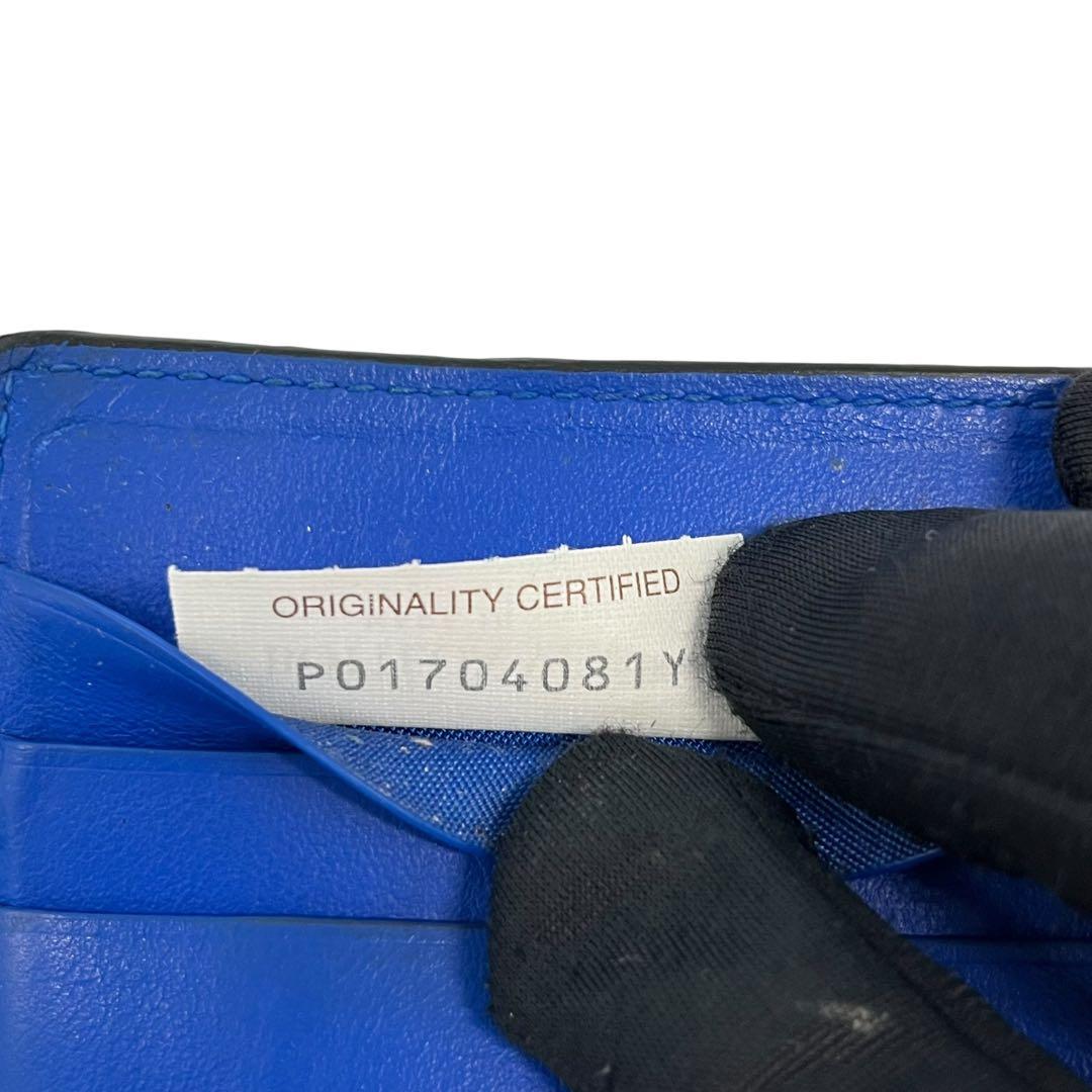 希少✨ボッテガヴェネタ マネークリップ 札入れ マキシ バイカラー 黒 青