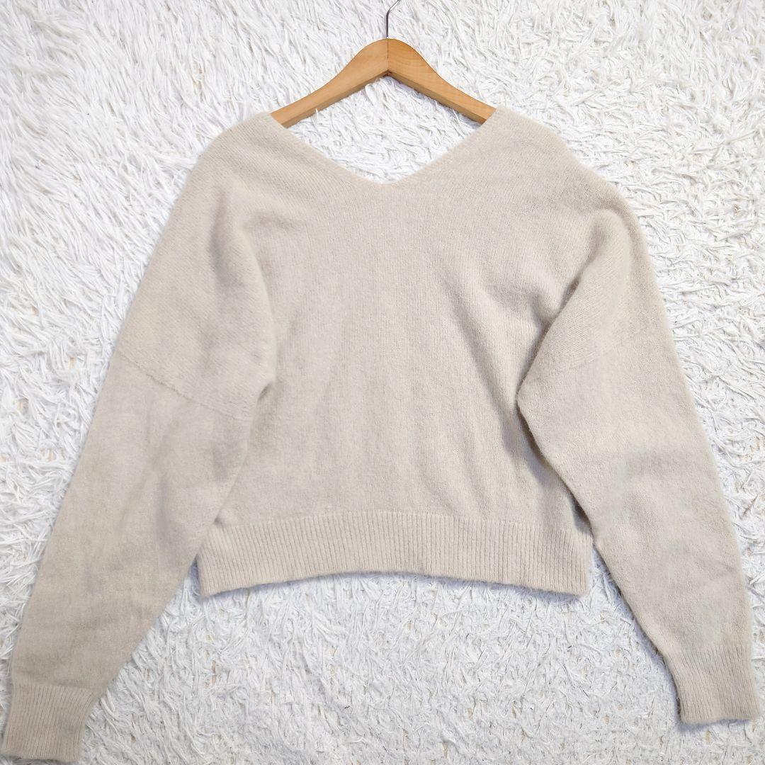 ウィムガゼット ふわふわアンゴラVネックニット セーター　ドルマン　フリーサイズ
