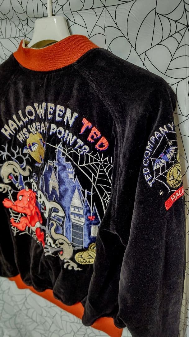 送料無料 USED テッドマン ハロウィンテッド&虎富士 リバーシブルスカジャン
