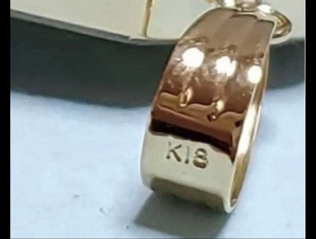 k18 ネックレストップ　ペンダントトップ　喜平　ガラス付き　新品　即日発送