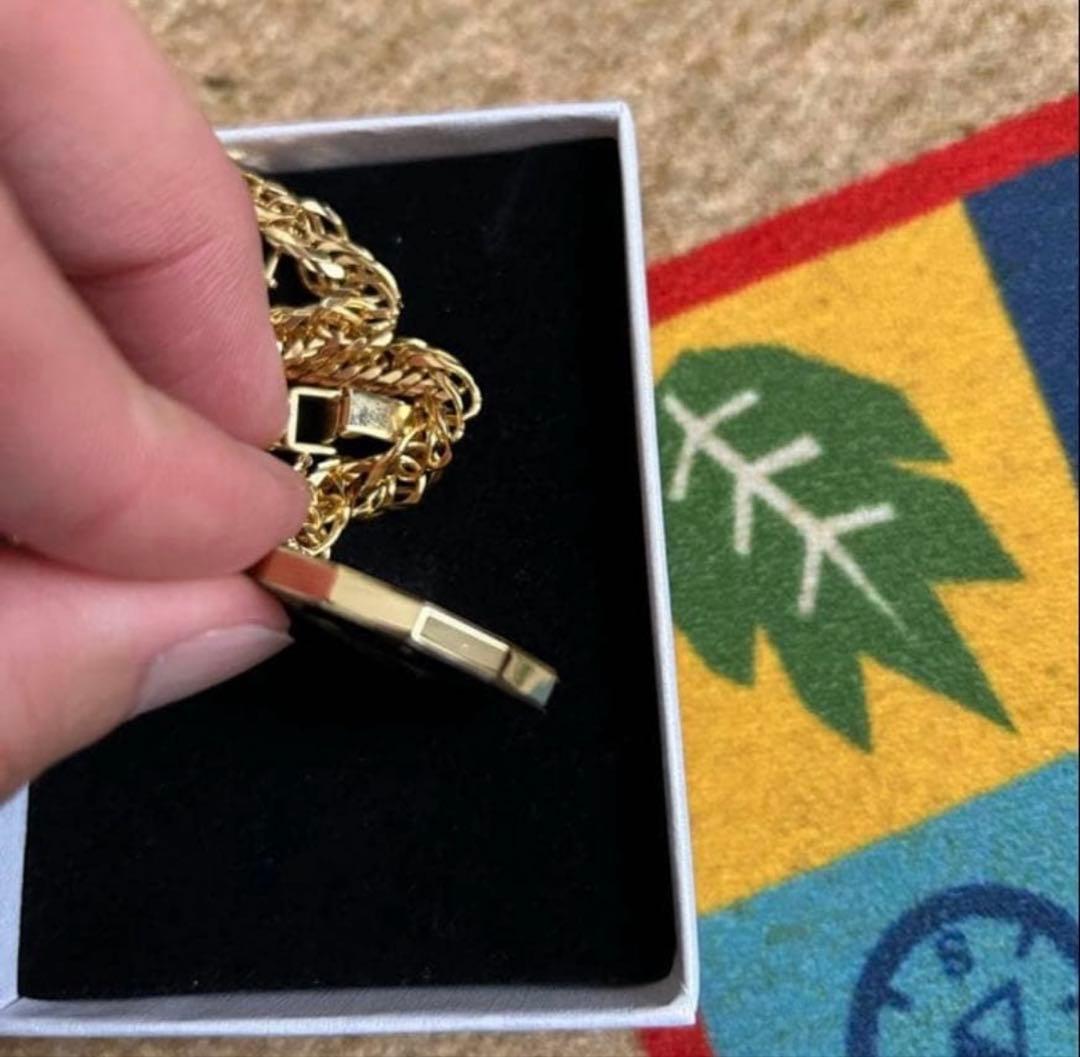 k18 ネックレストップ　ペンダントトップ　喜平　ガラス付き　新品　即日発送